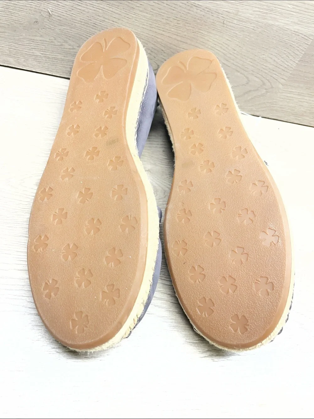 Lucky Brand Charcoal Gray Leather Espadrille Flats #1118